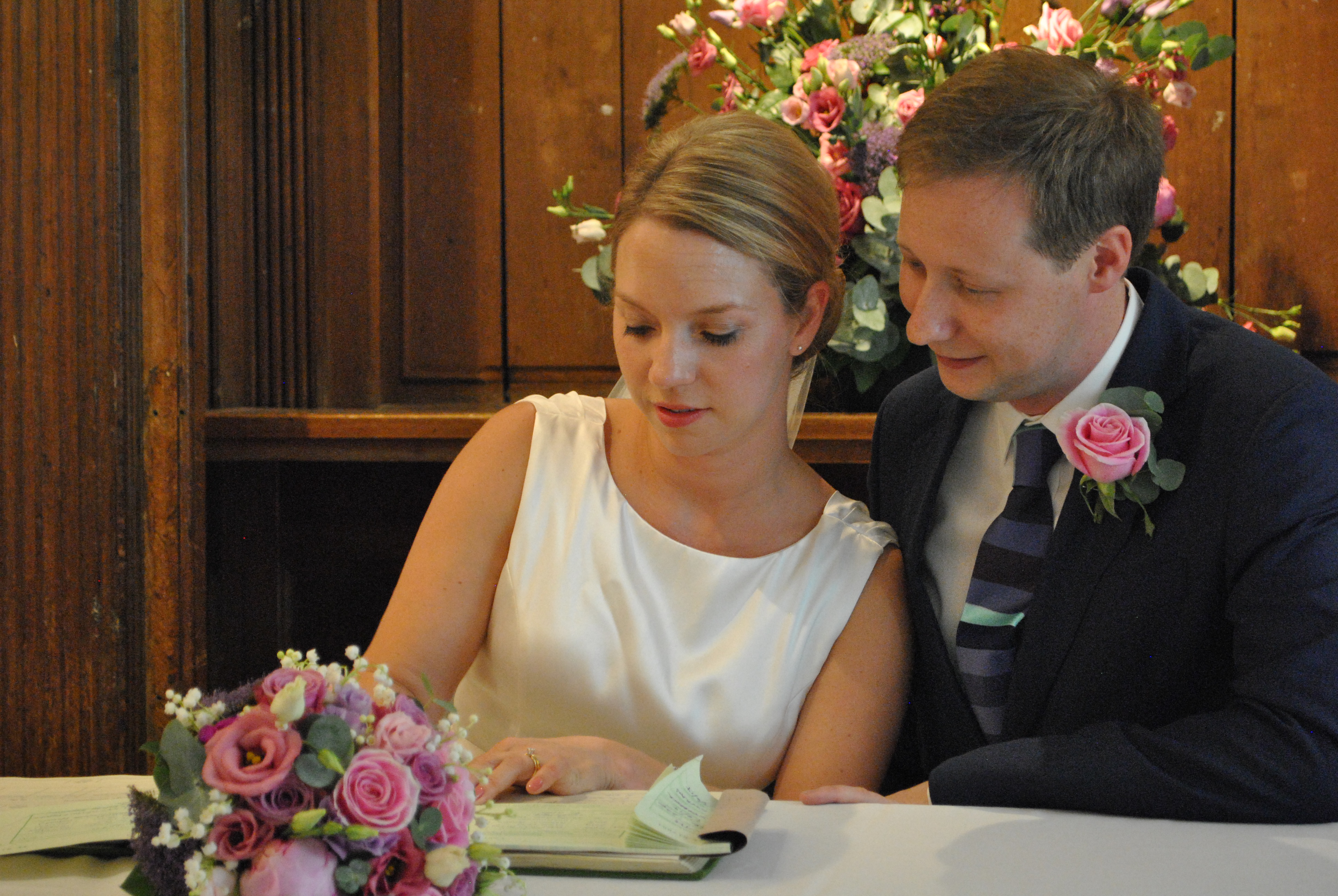 Signing the registry in the Lower Gallery