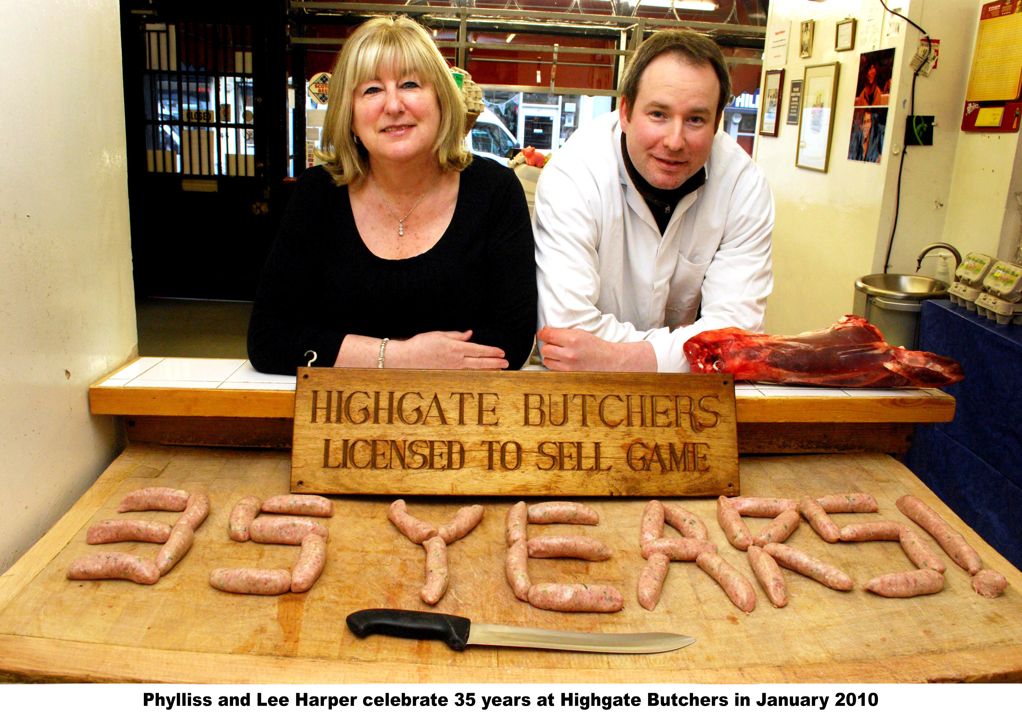Highgate butchers with sausages