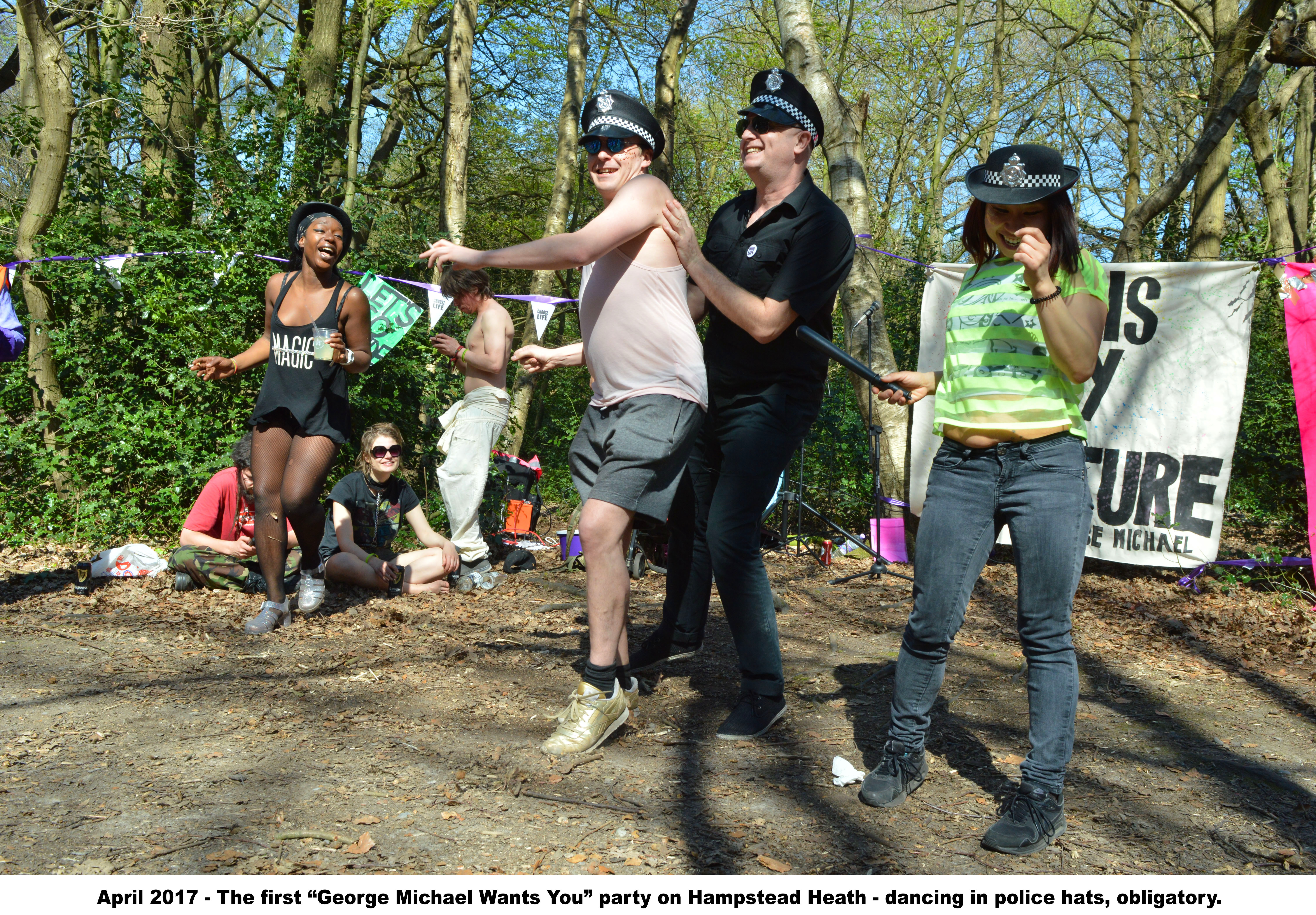 George Michael party on the heath