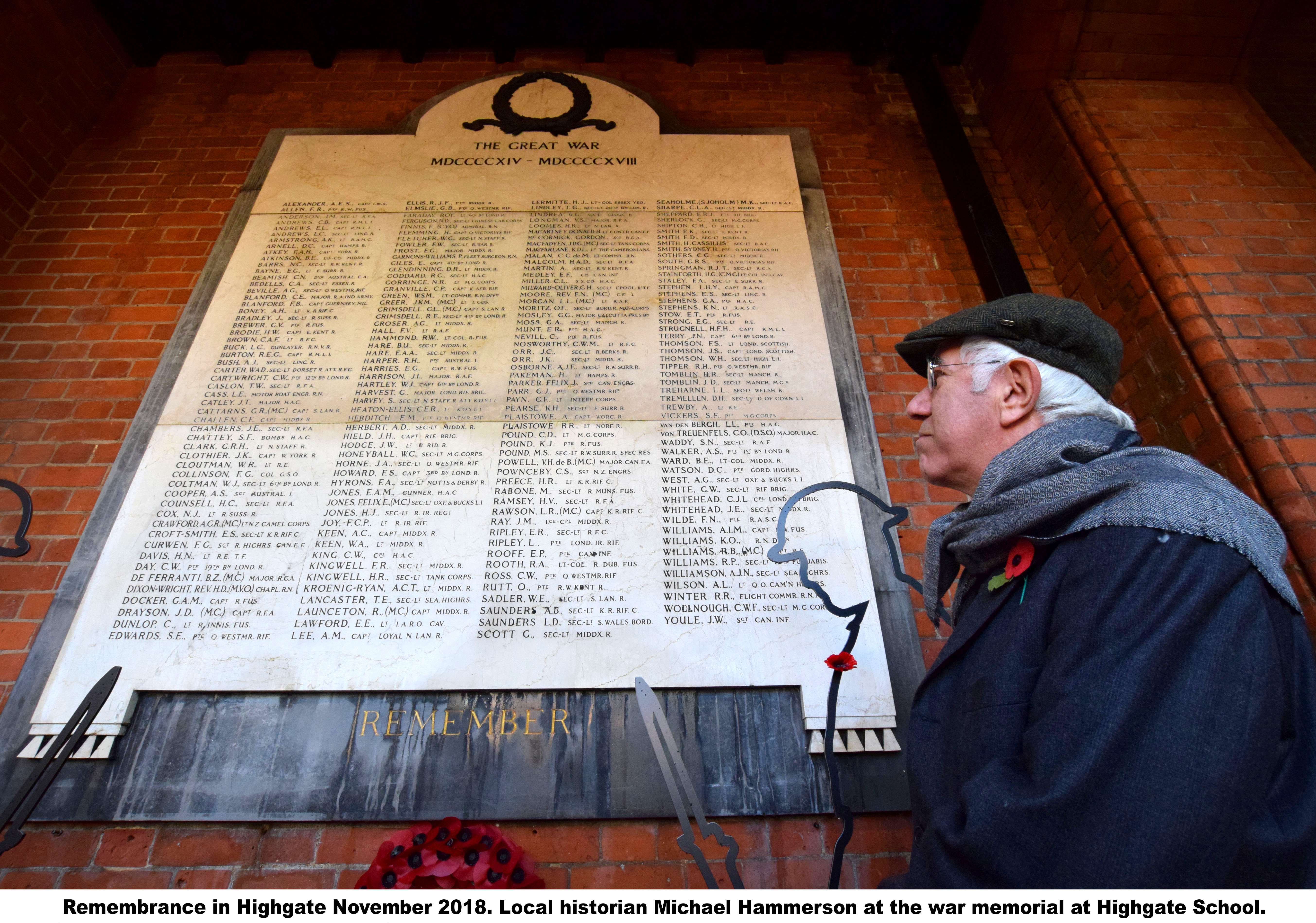 michael hammerson with memorial plaque