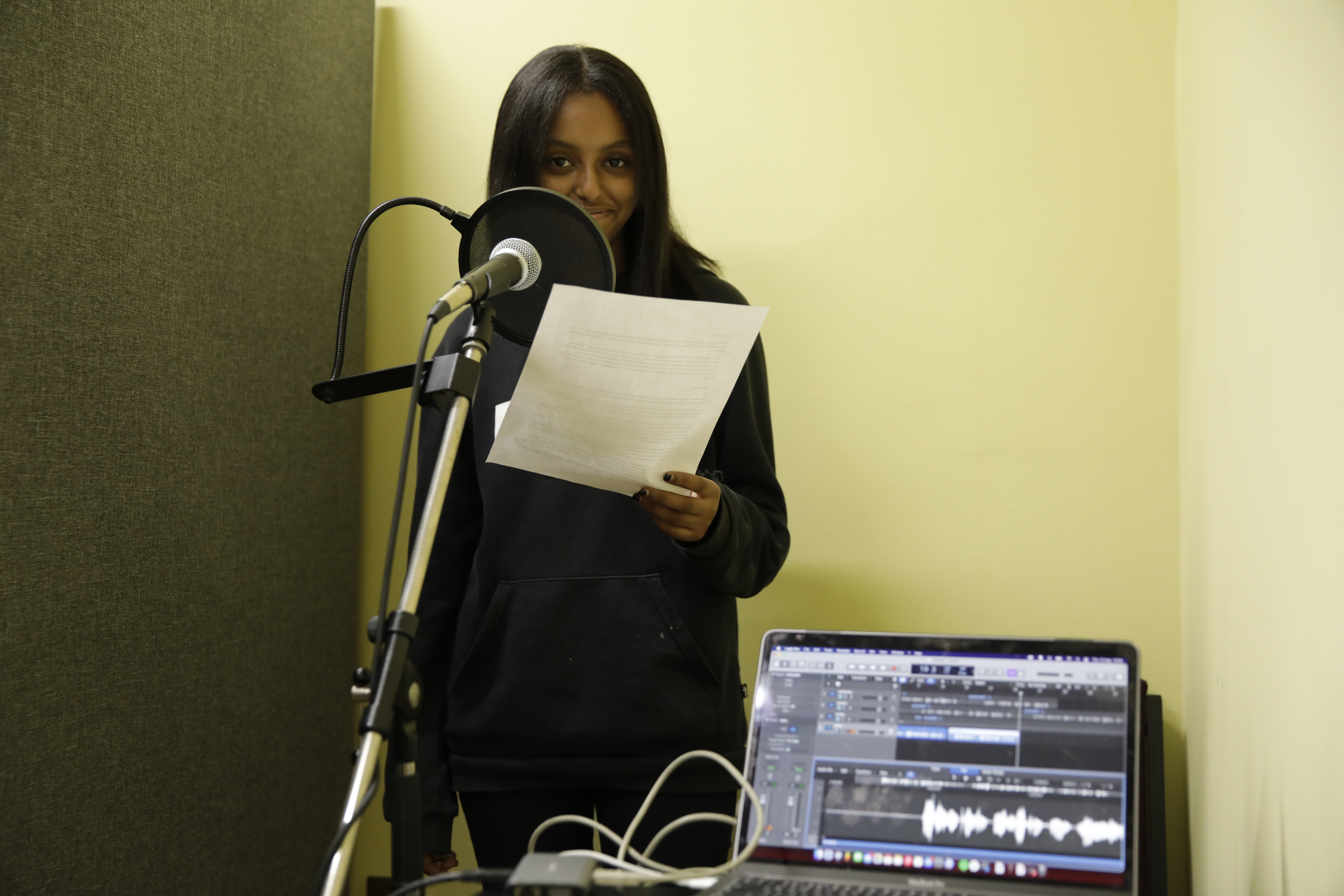 Young person recording