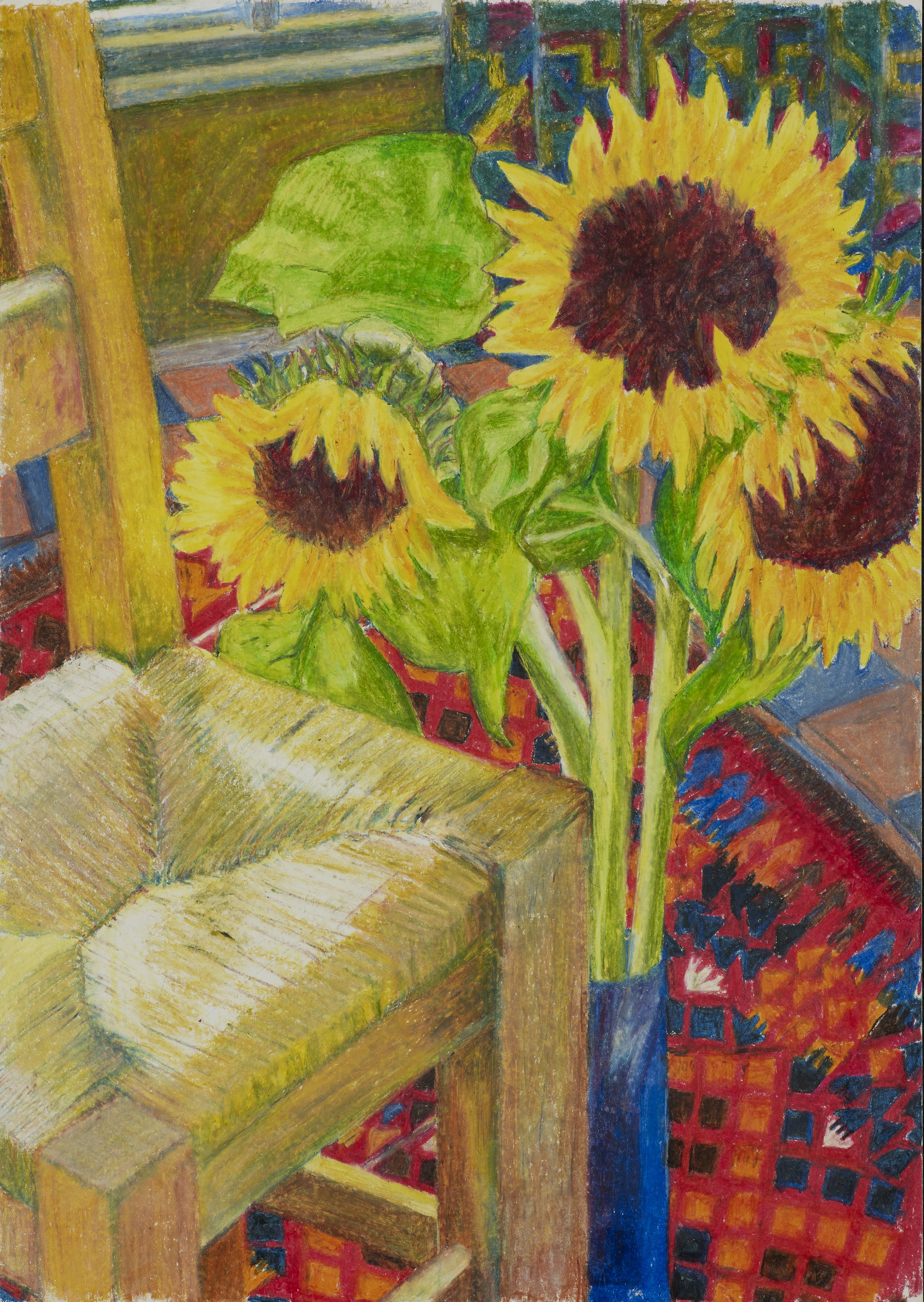 'Sunflowers and Chair'