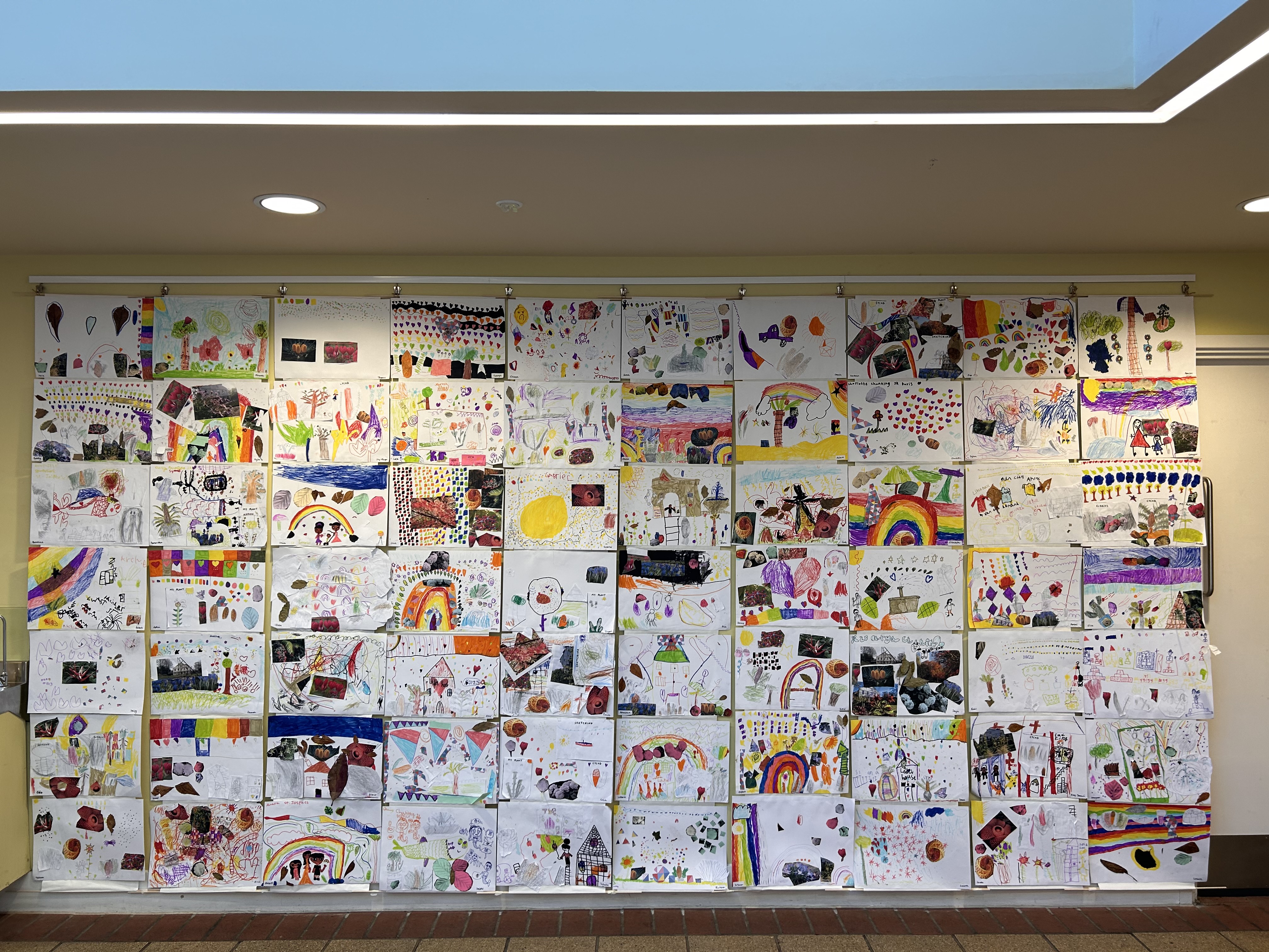 display of collages