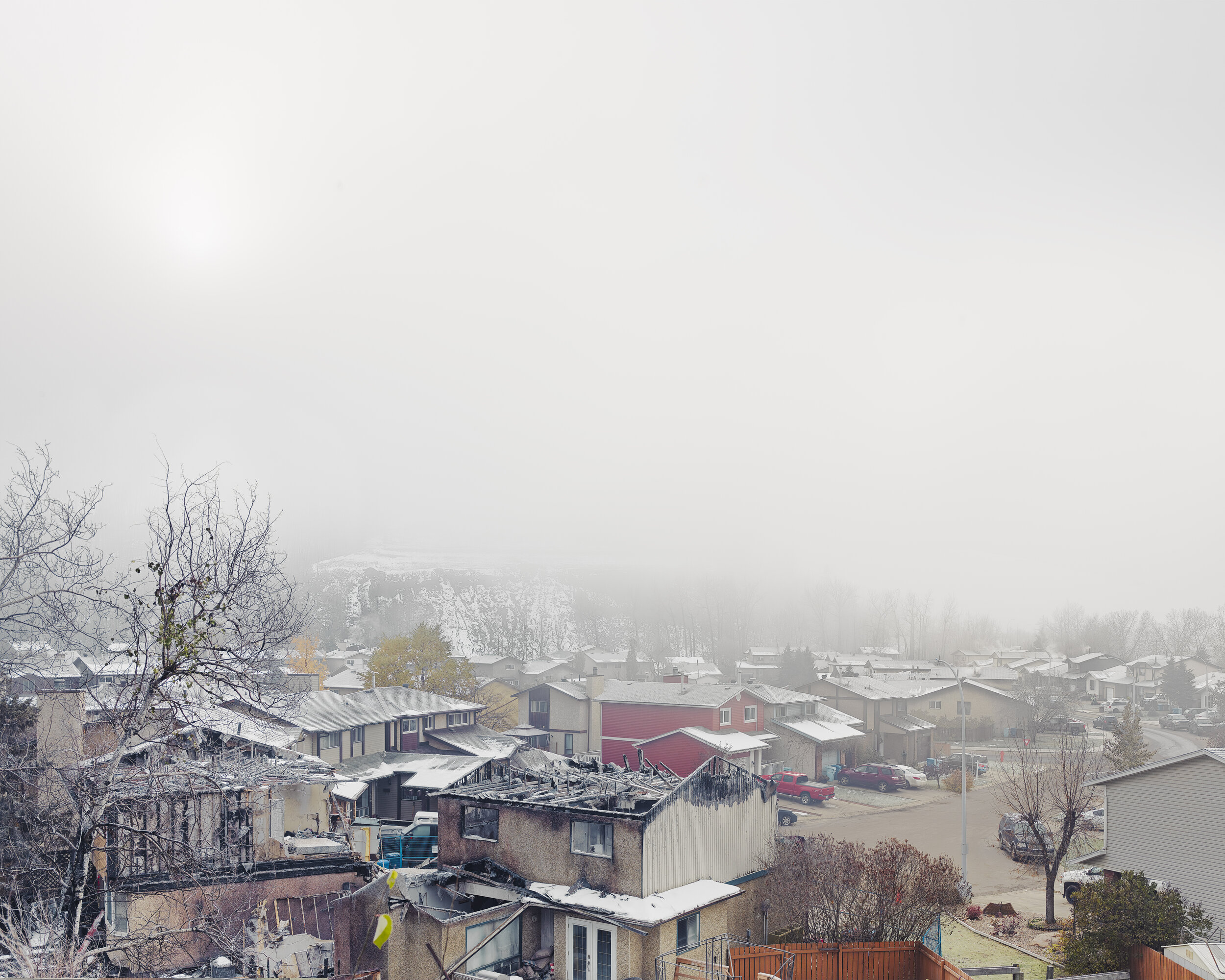 Photograph of the city in the haze