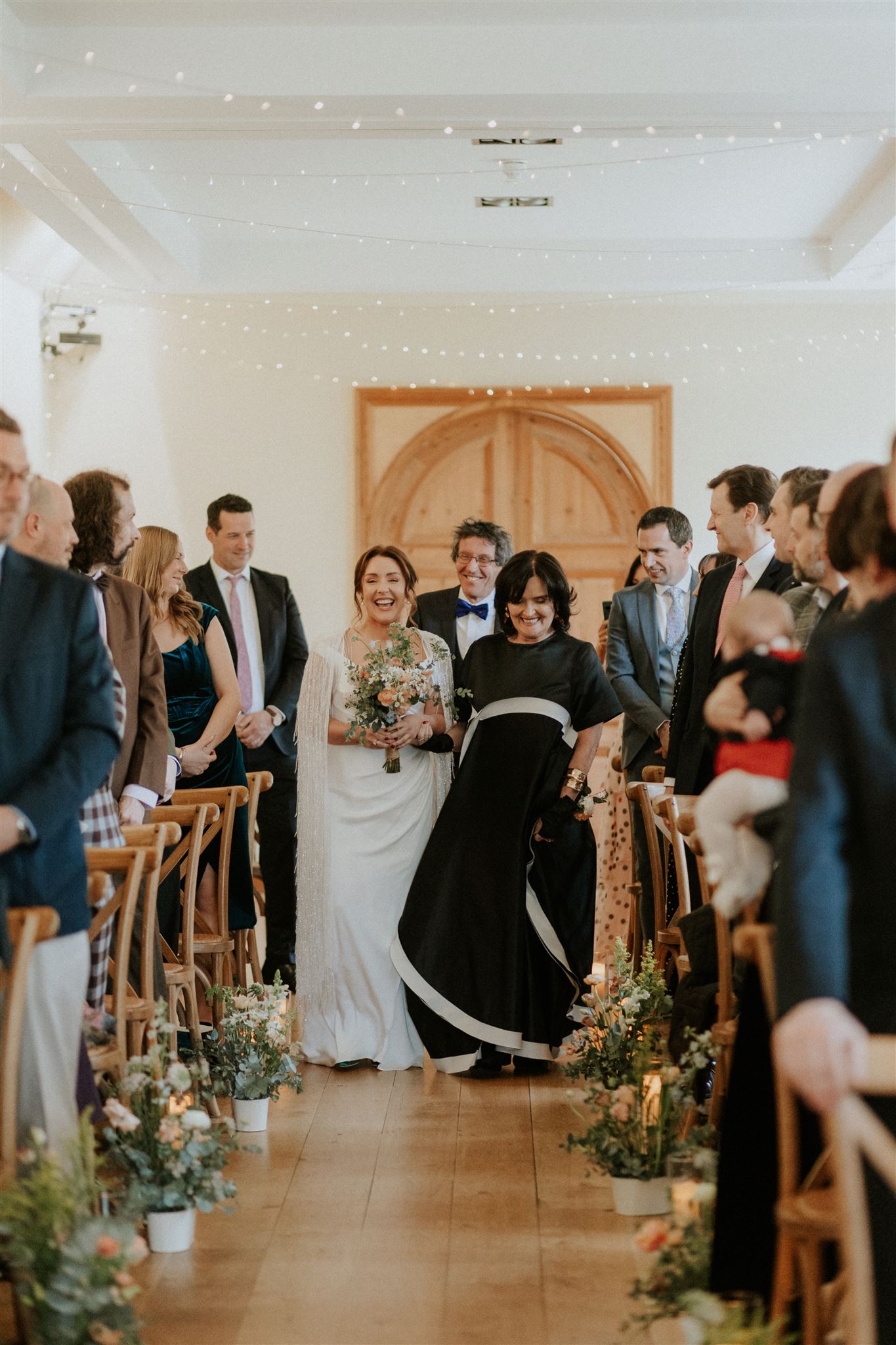 Walking the aisle in the Long Gallery D & S
