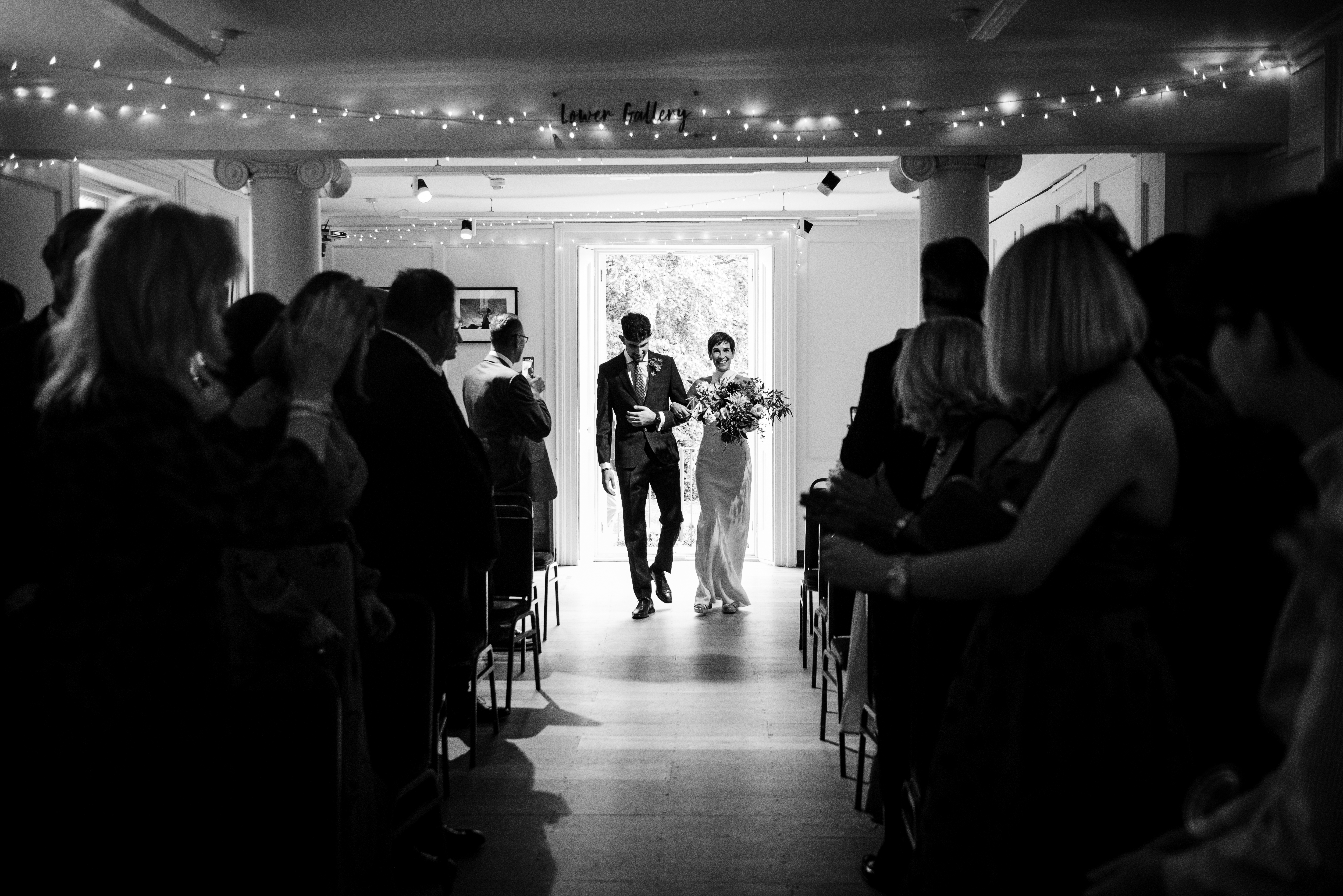 A & M Walking down the aisle in the Entrance Hall