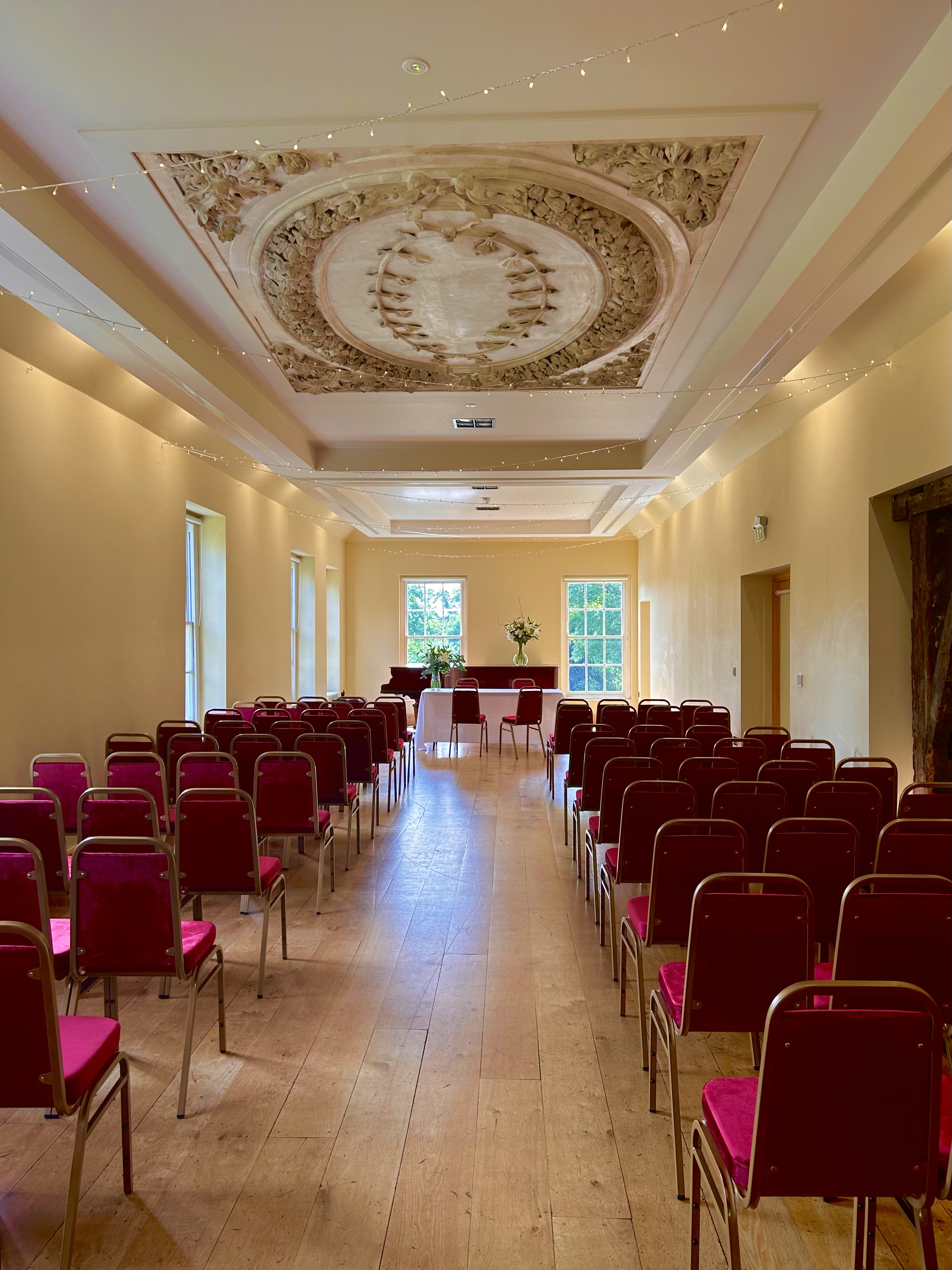 Ceremony set-up in the Long Gallery