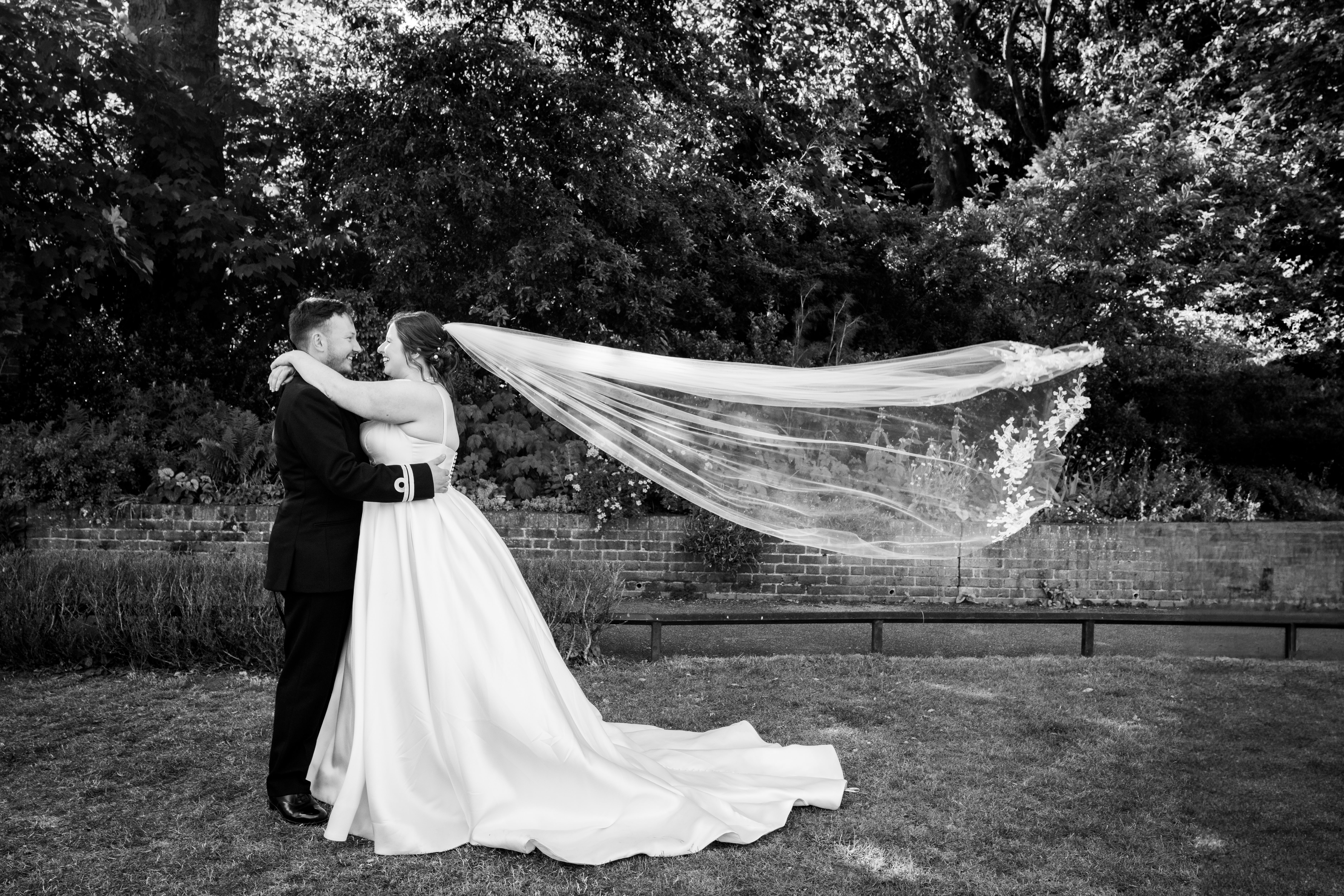 S & B in the tea lawn