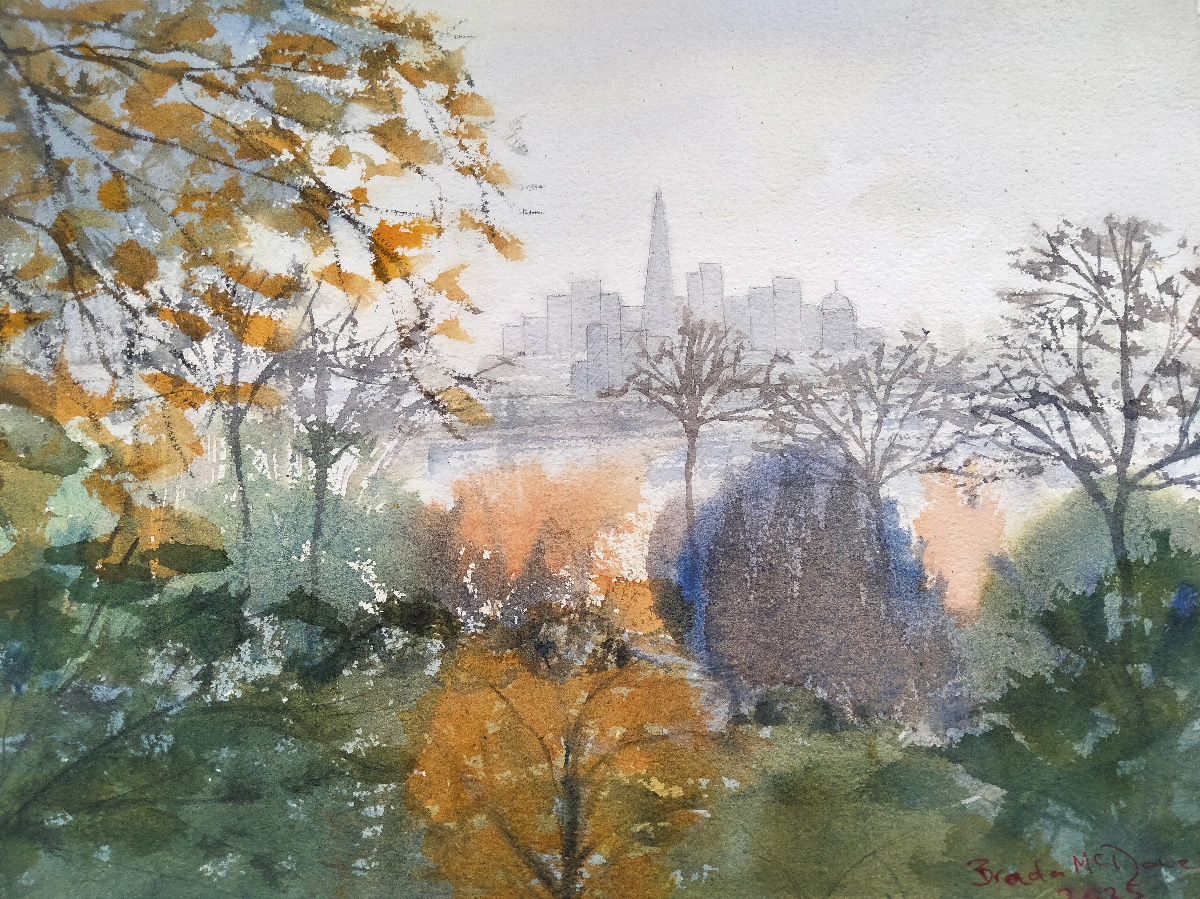 Autumn from Waterlow Park to London City by Brenda McDowell