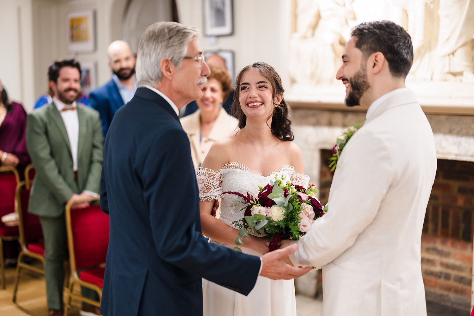 father giving away the bride