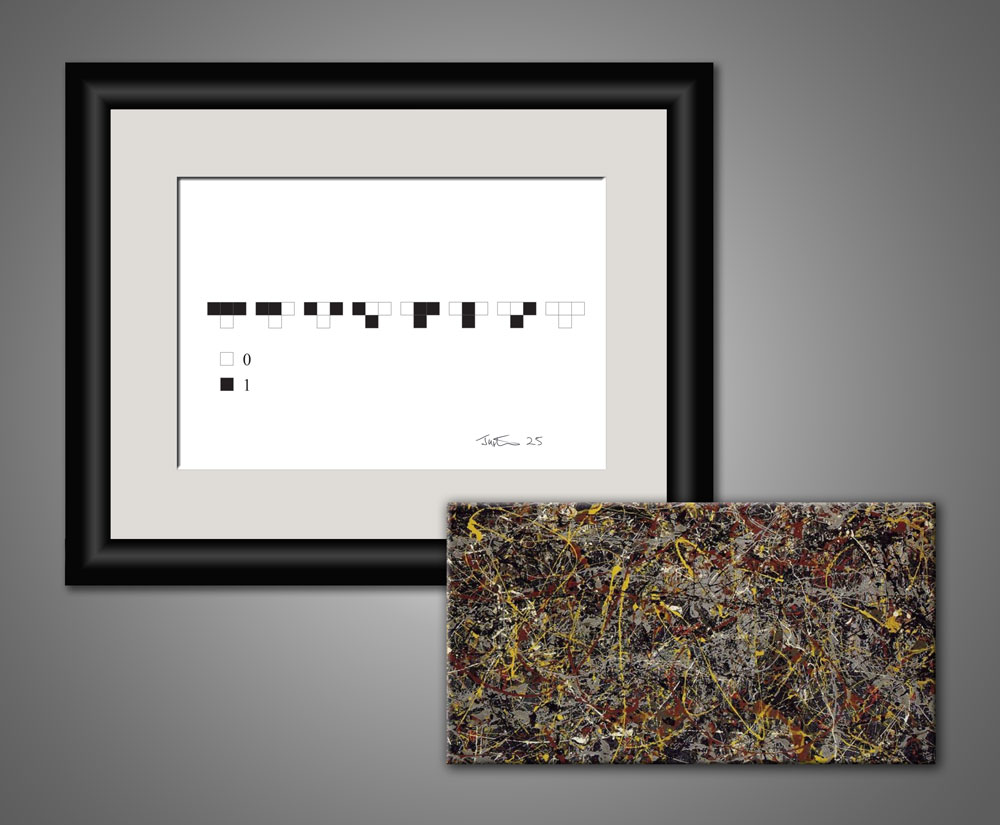 No 30, 2025 inspired by Jackson Pollock's No 5, 1948