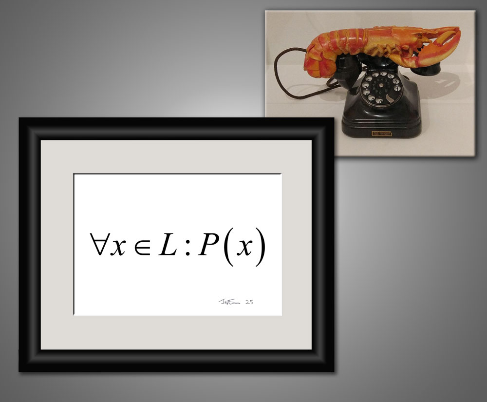 Official portrait of modern Lobster Telephones inspired by Dali's Lobster Telephone