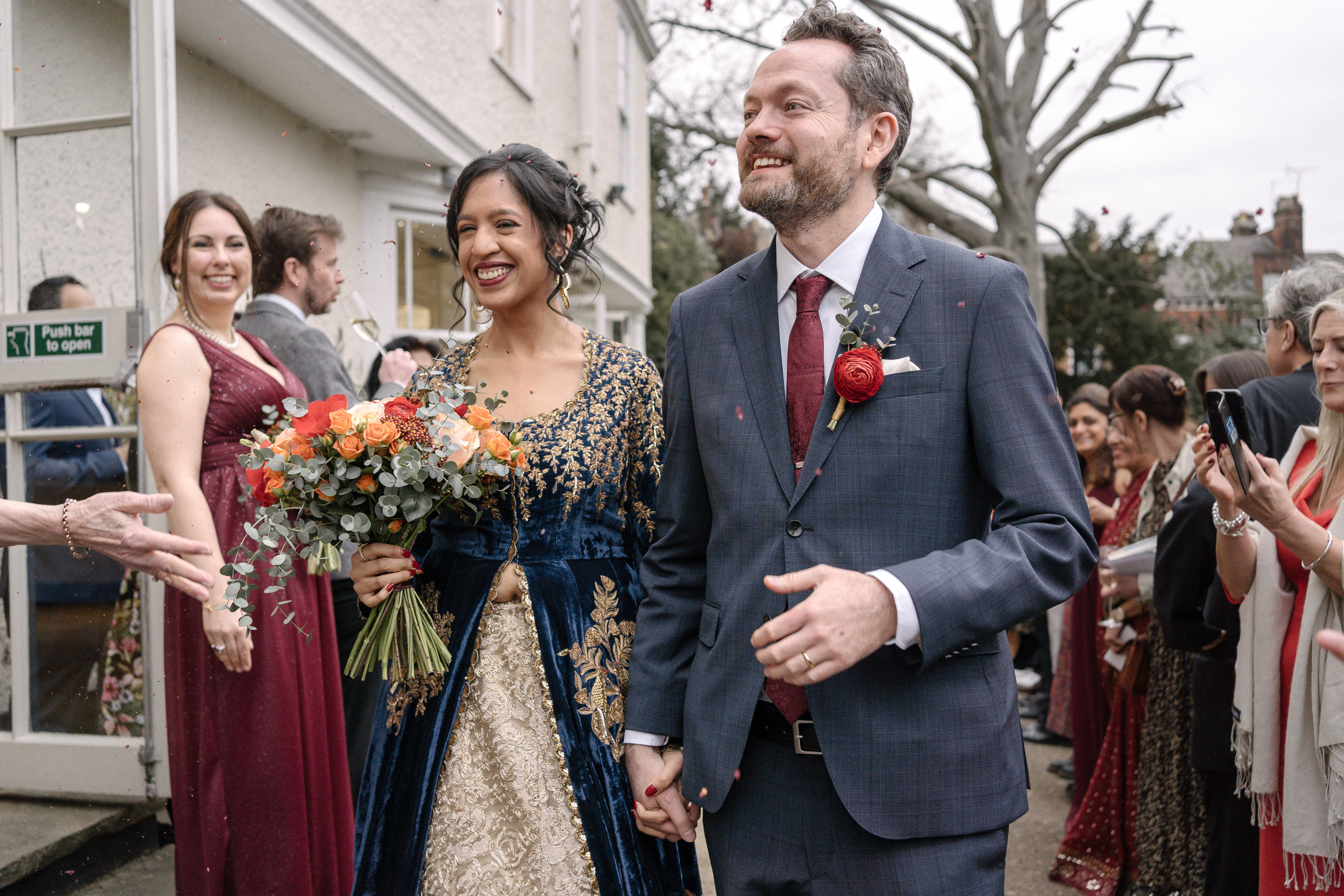 A & S confetti moment on side terrace Credit Grae Hood Photography