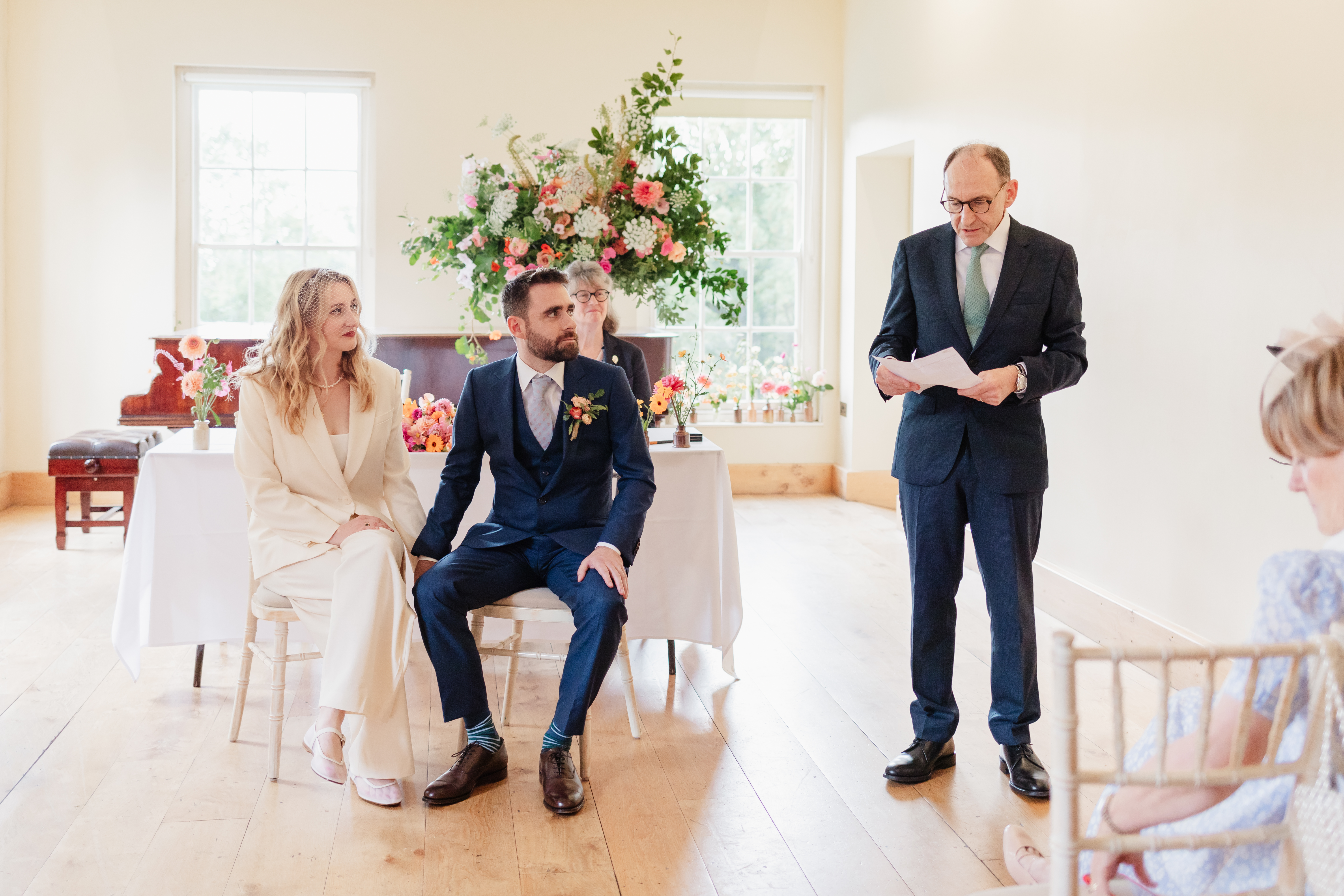 Ceremony in the Long Gallery  Credit: Claire Wakefield Photography
