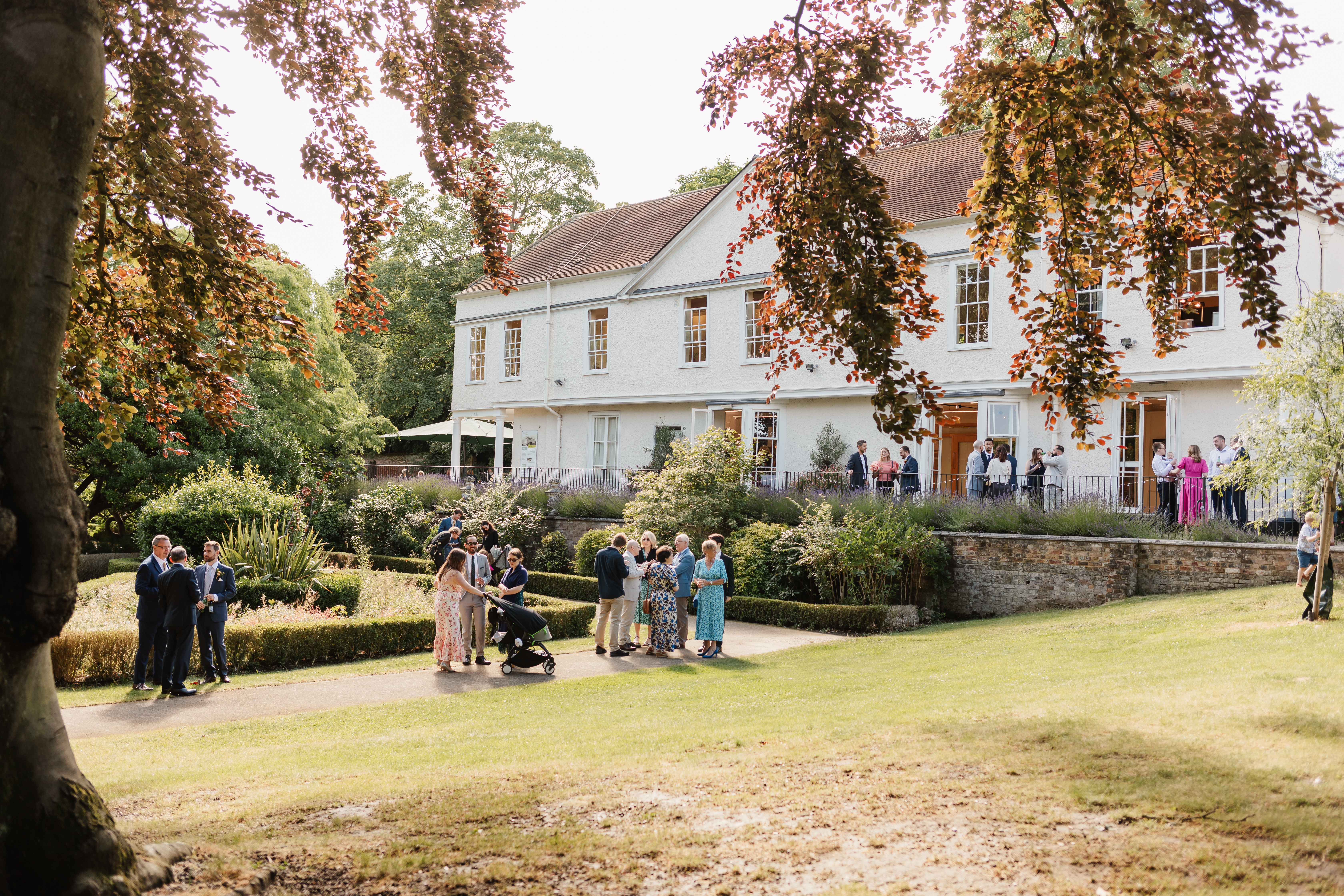 guests mingling outside of Lauderdale House 