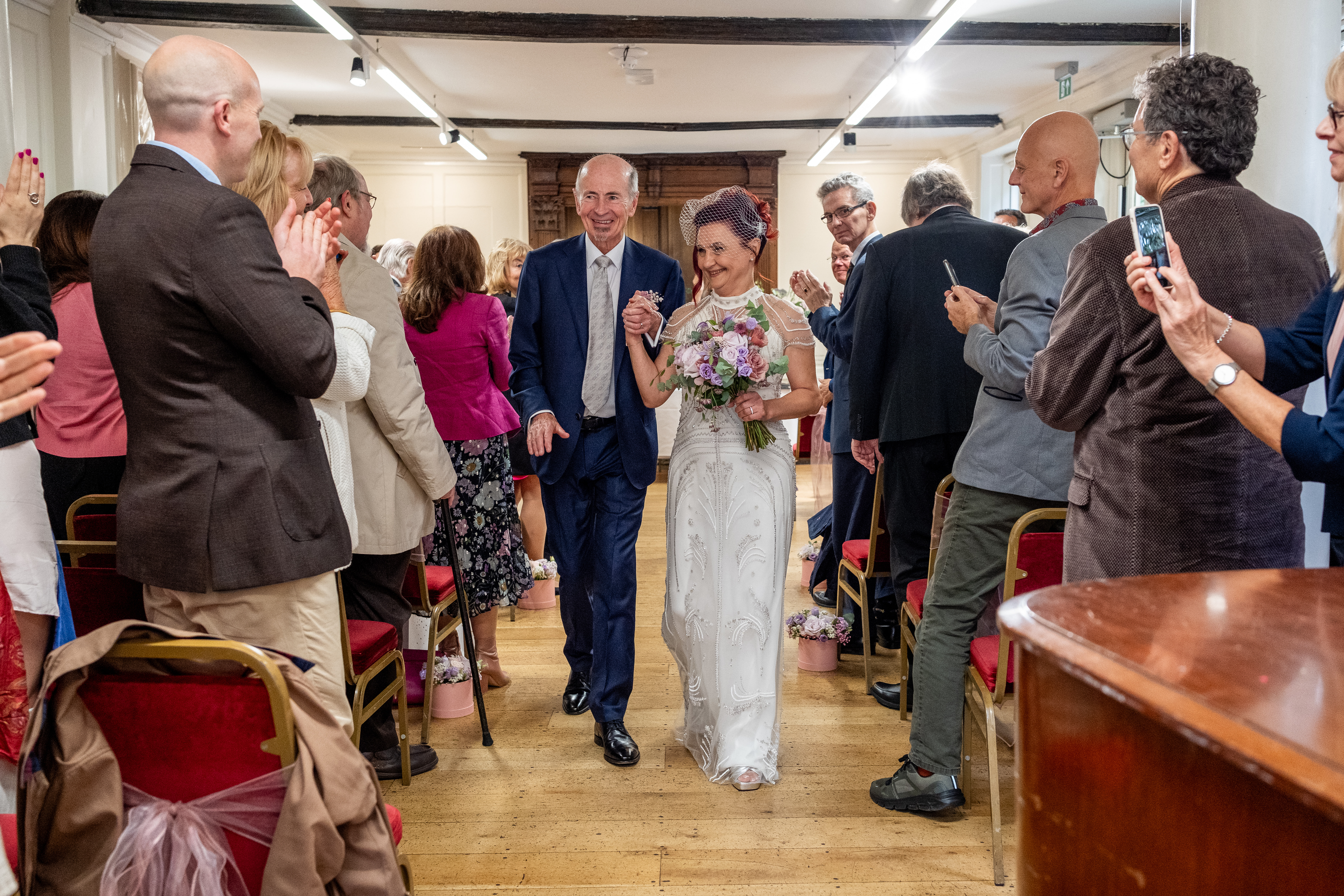 Walking down the aisle married  Credit: Grae Hood Photography