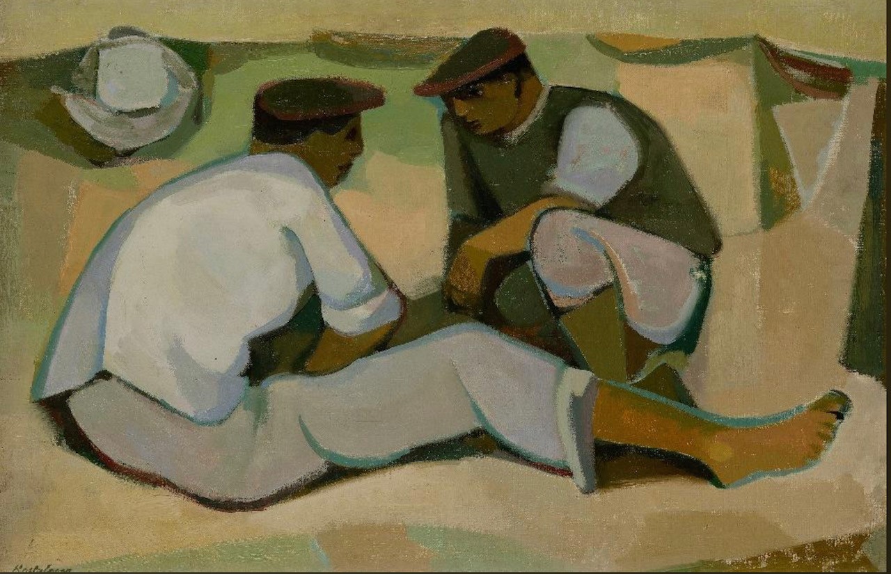Painting of two fisherman