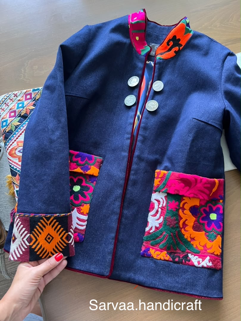 A colourful embroidered jacket 