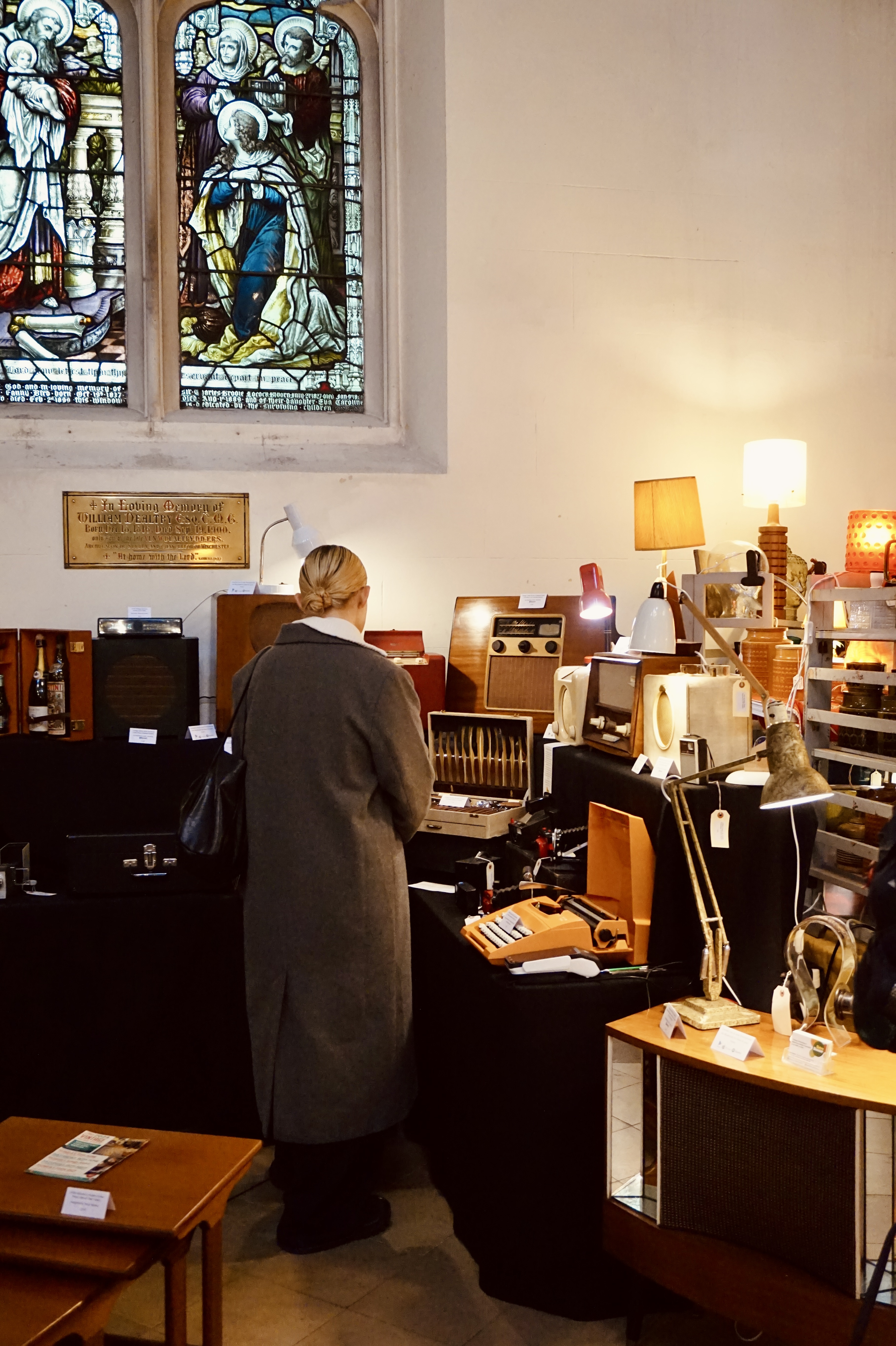 Woman looking at home furnishings