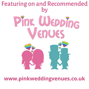pink wedding venues logo