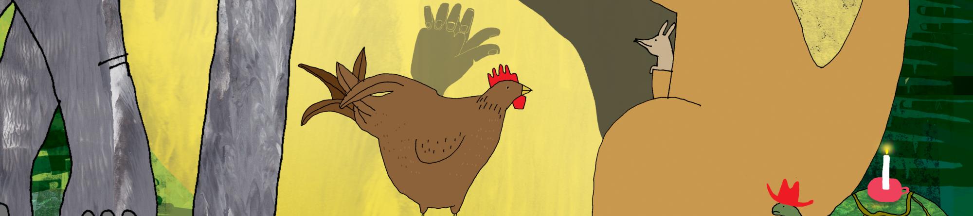Illustration of animals made by shadows