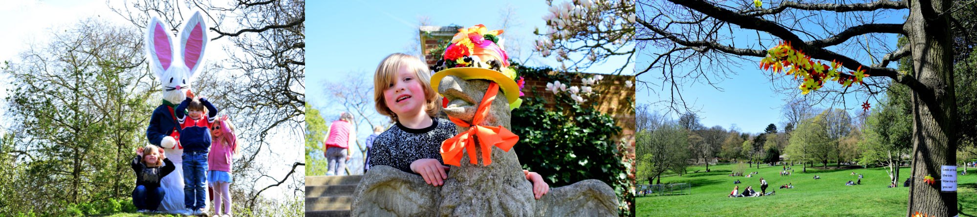 Children enjoying the Easter Trail