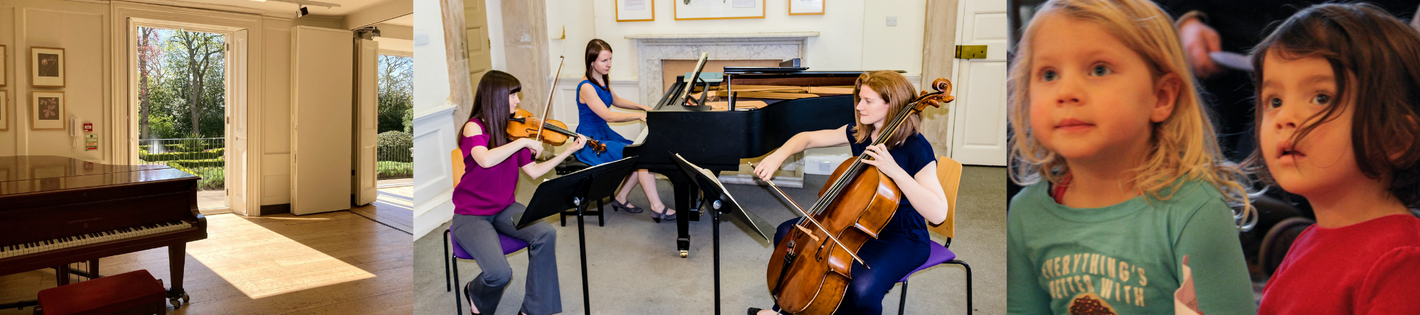 The Lower Gallery, Trio Taliesin, and children listening