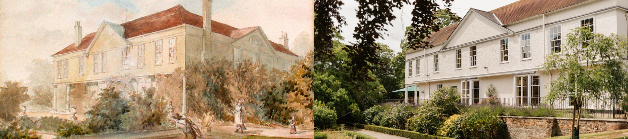 images of Lauderdale House in the 1800s and now