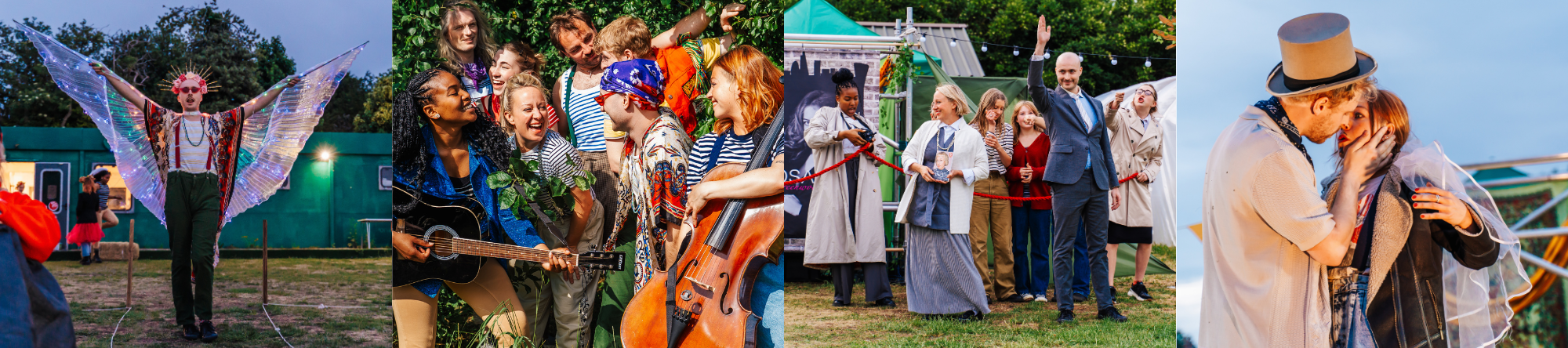 photos of the As You Like It actors performing