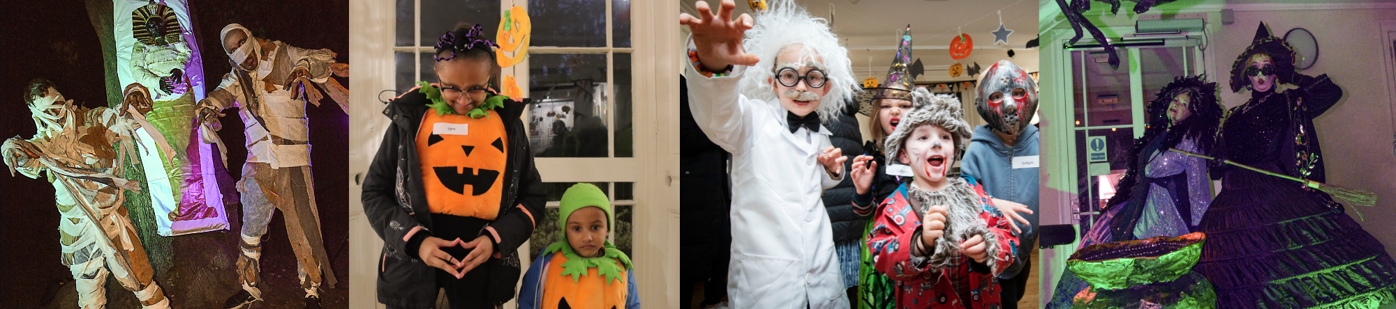 Halloween spooky walk characters