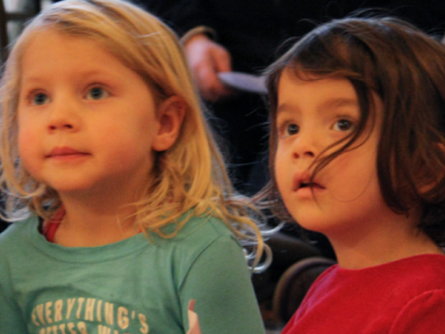 The Lower Gallery, Trio Taliesin, and children listening