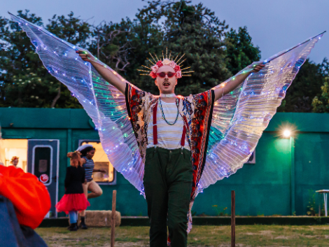 photos of the As You Like It actors performing