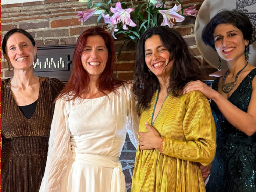 a photograph of the performers of string of pearls ensemble