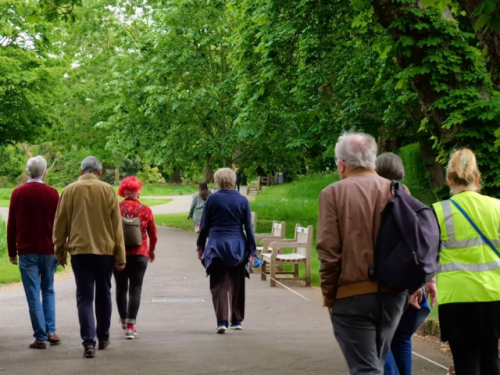 Walkers on a path in waterlow park