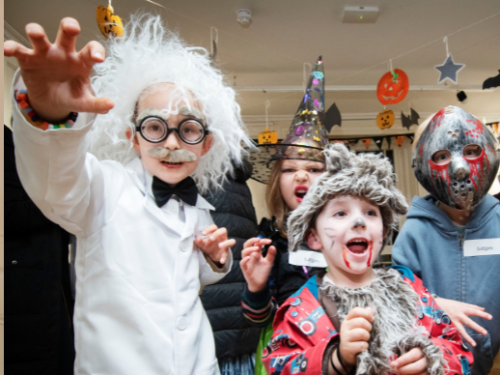 Halloween spooky walk characters