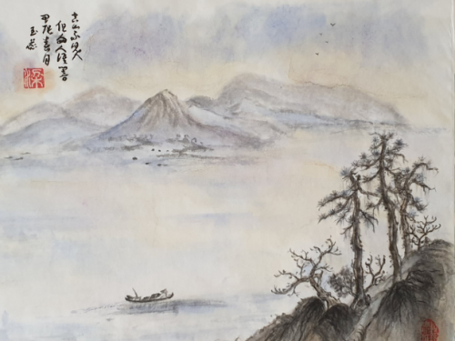 Works in the London Chinese Brushpainters group exhibition